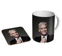Phillip Schofield Smile Ceramic Coffee Mug + Coaster Gift Set …