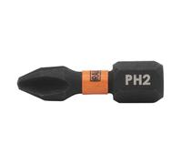 Phillips #2 Impact Driver Bit - Railer Impact Grade Phillips #2 Cross 1 Inch Bits. (25 Pack)