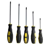 Phillips Screwdriver Set (5 Pack) - Magnetic Tips, Soft Grip, Standard & Precision Sizes