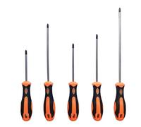 Phillips Screwdriver Set with Magnetic Tips,5 * 75mm,5 * 100mm,5 * 125mm,5 * 150mm,5 * 200mm, Soft Ergonomic Grip of Standard and Precision Phillips Screwdrivers.