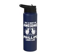 Phillips Surname Awesome Phillips Last Name Phillips Stainless Steel Insulated Water Bottle