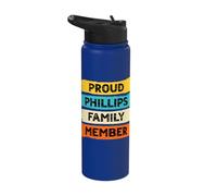 Phillips Surname Proud Family Member Phillips Stainless Steel Insulated Water Bottle
