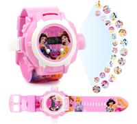 Philoctes Projection Clock, Children's Digital Clock with 24 Projection Motifs for Children Boys Girls, Pink White