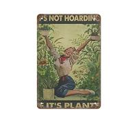 Philodendron Pink Princess,Gardening Tin Sign, Bar Tin Signs for Home Decor,Cute Mom Gifts for Plant Lover,Crazy Plant Lady Gifts, Restaurants, Garages, Cafes, Tin Signs 8x12 Inches