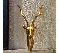 Philodwell Deer Head Wall Decor Sculptures: Handmade Resin Animal Wall Art Pendant Ornaments for Home/Garden/Porch - Unique Housewarming Gifts for Deer Lovers/Women/Men