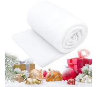Philorn 16x2.6FT Fake Snow Blanket Artificial Snow Roll for Christmas Decorations Snowy Blanket for Christmas Village Xmas Party Cloud Backdrop Table Decoration