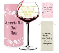 Philorn Birthday Gifts for Women, Vintage 16Oz Birthday Wine Glass for Wine Lovers, Personalised Gifts for Women, Friends, Wife, Daughter, Sister, Mom