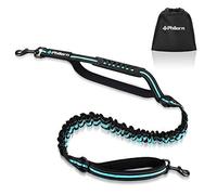 PHILORN Bungee Dog Lead 47"-67", Multifunction Double Ended Training Lead for Close Control and Walking Two Dogs, Shock Absorbing, Reflective with Dual Handles