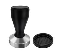 PHILORN Coffee Tamper 51mm with Silicone Tamper Mat, Wooden Handle Coffee Press Tool for Home and Office, Stainless Steel Espresso Tamper for Barista Machines
