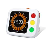 PHILORN Digital Visual Timer for Kids, with Coloured Progress bar, 60-Minute Countdown and Adjustable Volume and Visual Timer for Classroom, ADHD Autism Support - Home, Therapy or School