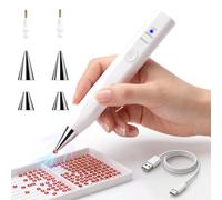 Philorn Electric Diamond Art Pen, Wireless Vacuum Pen for Diamond Painting | No Wax Needed, 3 Suction Levels, USB-C Rechargeable With 4 Tips For Round, Square, AB And Special Shape Diamond Drills