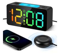 Philorn Loud Alarm Clock with Bed Shaker for Heavy Sleepers