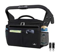 Philorn Pram Bag, Pushchair Organiser Bag with Insulated Cup Holders