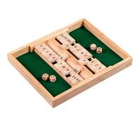 Philos 2 Player Shut the Box Game - 12 numbers - Wooden board and 4 dice