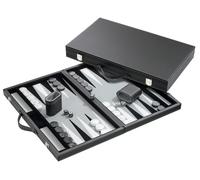 Philos Deluxe Vinyl Backgammon set Handy folding Travel case