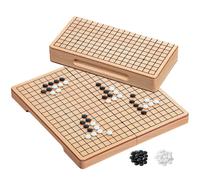 Philos Folding Go Set - beech wood board with plastic stones (UK)