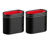 Philos leatherette dice shakers Age 3+ - Pack of two - Decorative white stitching and noiseless, velour interior - Dice cup set for various board games including Backgammon