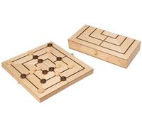Philos Nine Mens Morris Game with Folding Wooden Board