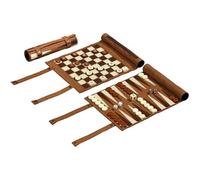 Philos Roll-Up Travel Games Combo - Backgammon, Chess and Draughts (UK)