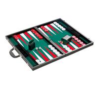 Philos Tournament 21-inch Backgammon Set - briefcase style with green surface