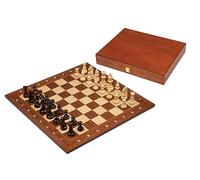 Philos Tournament Wooden Chess Set with 50cm Board and Wooden Pieces in Wooden Storage Box (90mm King)