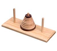 Philos Tower of Hanoi Game, 1 Player, Ages 6+, Hevea Wood, 9 Disc Birch Wood Puzzle, Includes Game Instructions in DE, GB, FR