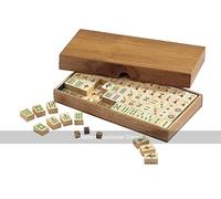 Philos Wooden Mah Jong (Mahjong) set with wooden tiles (no English numbering)