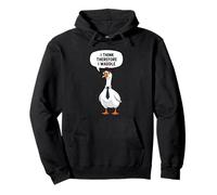 Philosopher Goose Waddle Think Funny Pullover Hoodie