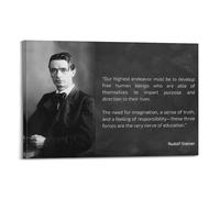 Philosopher Rudolf Steiner Motivational (2) Cover Poster Art Canvas Gift for Friends Or for Your Own Use Bedroom Living Room Decoration AestheticFrame-style 08x12inch(20x30cm)