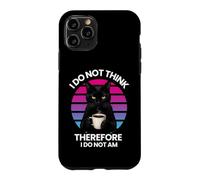 Philosophical humor Cat I Do Not Think Therefore I Do Not Am Case for iPhone 11 Pro