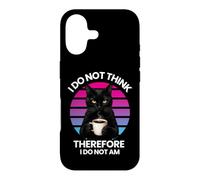 Philosophical humor Cat I Do Not Think Therefore I Do Not Am Case for iPhone 17