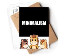 Philosophical Thought Minimalism Postcards Envelopes Cards Mailing Year Horse