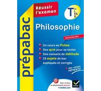 Philosophie Tle L, ES, S - Prépabac Réussir l'examen: Cours et sujets corrigés bac - Terminale séries générales de Stéphane Vial (18 juillet 2012) Relié
