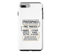 Philosophies Mic Thieves Bars Hip Hop Lyric Diagram Gold Art Case for iPhone 7 Plus/8 Plus