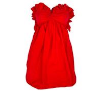 Philosophy By Lorenzo Serafini Women's Preloved di Ruffled Sweetheart Mini Dress Red Polyester | Size: 40