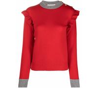 Philosophy Di Lorenzo Serafini two-tone ruffled jumper - Red 44