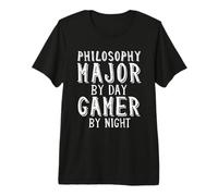 Philosophy Major by Day Gamer by Night Gaming Philosopher Premium T-Shirt