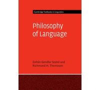 Philosophy of Language by Szabo & Zoltan Gendler Yale University & ConnecticutThomason & Richmond H.