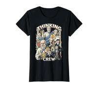 Philosophy Thinking Crew Philosopher Funny Philosophers Value Graphic T-Shirt, Women, Black, M