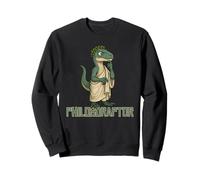 Philosoraptor Logic Thinker Dinosaur Meme Humor print Sweatshirt