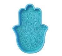 PHILSP Mold Khamsah Hamsa Hand Coaster Epoxy Resin Silicone Mold Fatima Hand Tray Resin Mold 4#
