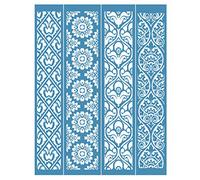 PHILSP Screen Stencil Vintage Lace Self Adhesive Silk Screen Printing Stencil Mesh Transfers DIY Shirt Blue