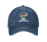 Philysonic 5 oclock somewhere Hat It is 5 OClock Somewhere Hat Women Baseball Cap Fashionable Cap, Navy Blue, One size