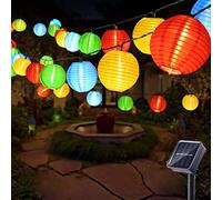 PhilzOps Solar Fairy Lights Lantern Outdoor 10 m 30 LED Solar Lantern Fairy Lights Colourful IP44 Waterproof Lantern Lighting Solar for Garden Patio Party Wedding Party Balcony Party Christmas