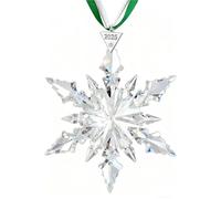 PHIMAS 2023 Annual Christmas Ornaments Crystal Snowflake Star - Christmas Tree Ornaments Pendant Crystal Sun Catcher Home Hanging Decor (White 2023)