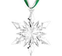 PHIMAS 2023 Annual Christmas Ornaments Crystal Snowflake Star - Christmas Tree Ornaments Pendant Crystal Sun Catcher Home Hanging Decor (White 2023)