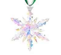 PHIMAS 2023 Annual Christmas Ornaments Crystal Snowflake Star - Christmas Tree Ornaments Pendant Crystal Sun Catcher Home Hanging Decor (Colorful 2023)