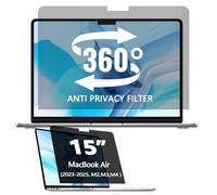 Phimoos 360° Full Coverage Privacy Screen Protector for MacBook Air 15 Inch (2023-2025, M2/M3/M4), HD Clarity, Anti-Scratch, Anti-Blue Light, Anti-Glare, Ultra-Thin All Round Privacy Film Filter
