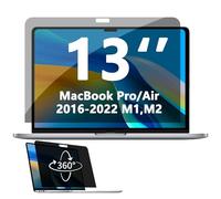 Phimoos 360° Privacy Screen for MacBook Pro 13 Inch (2016-2022, M1/M2) & MacBook Air 13" (2018-2021, M1), HD Clarity, Anti-Scratch, Anti-Blue Light, Anti Glare, Anti-Fingerprint, Laptop Privacy Film
