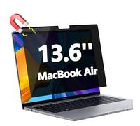 Phimoos Magnetic Privacy Screen Protector for MacBook Air 13.6 & 13 Inch 2022-2025 (M2/M3/M4), Removable Anti-Spy Glare Blue Light Shield, 13.6inch Mac Laptop Privacy Filter